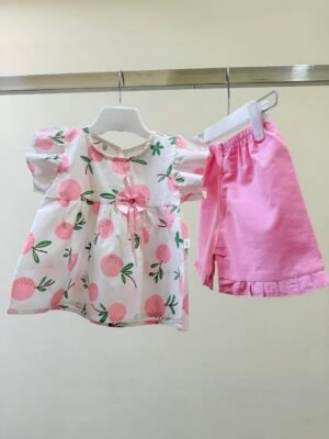 Cotton Printed Blush Bloom Frock