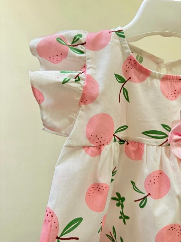 Cotton Printed Blush Bloom Frock - Image 2
