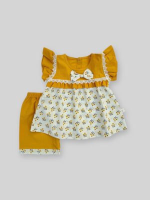 Mustard Floral Dress