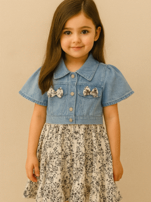 Denim Bloom Dress